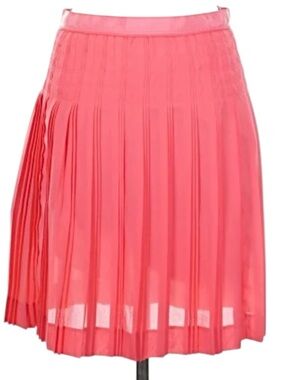 TT13 J. Crew Coral Pleated Circle Skirt